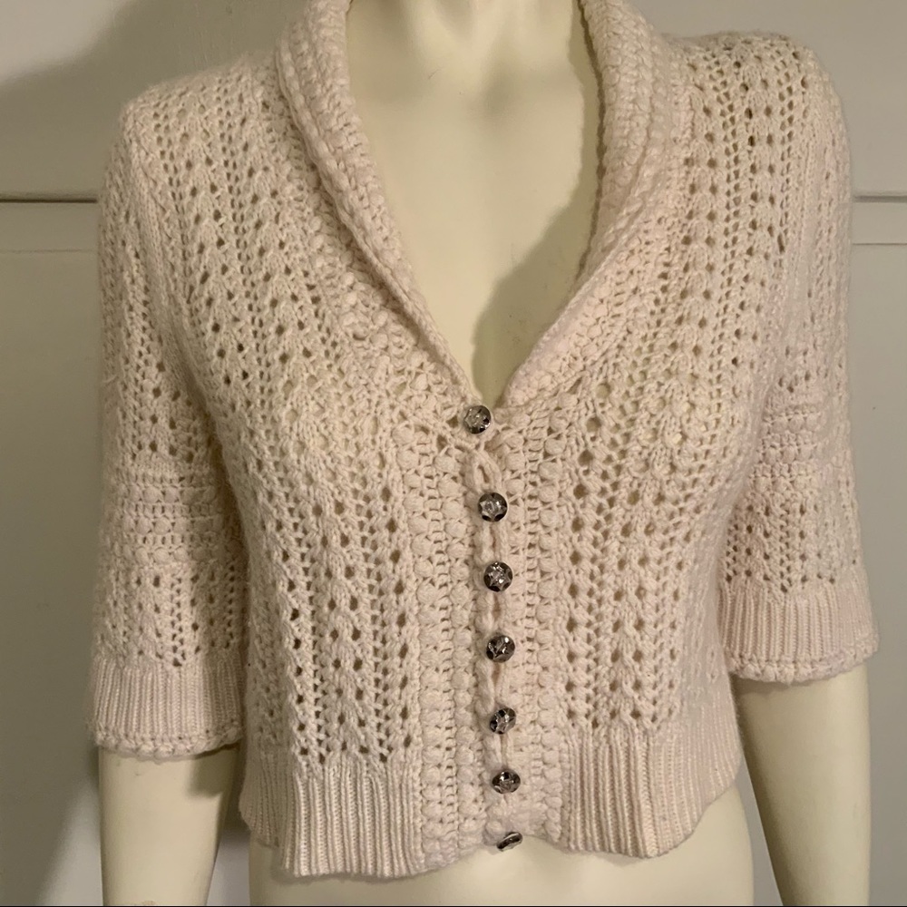 Juicy Couture crochet crop sweater